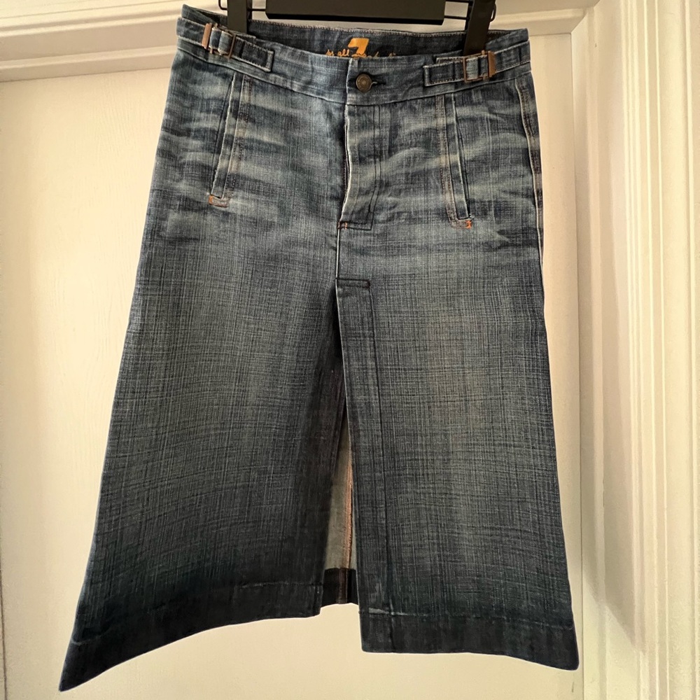 7 for all mankind vintage denim skirt size 28